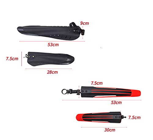 Free-fly Adjustable Front and Rear Bike Mudguard Fender Set