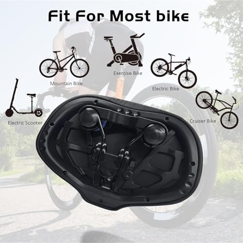 Oversized Noseless Padded Bike Saddle for Men and Women