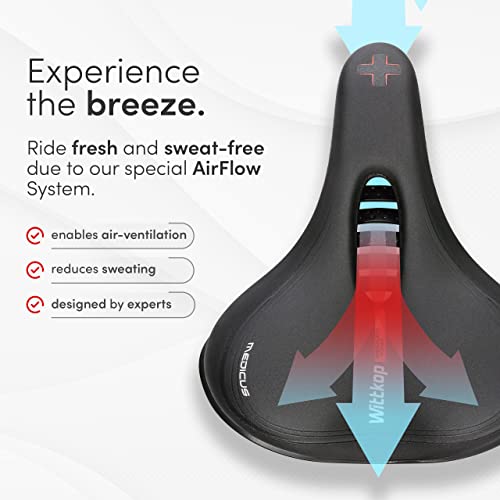 Wittkop Waterproof 5-Zone Comfort Bike Saddle for Men & Women