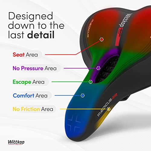 Wittkop Waterproof 5-Zone Comfort Bike Saddle for Men & Women