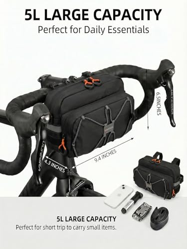 WINPRIM Bicycle Handlebar Storage Bag for Daily Cycling