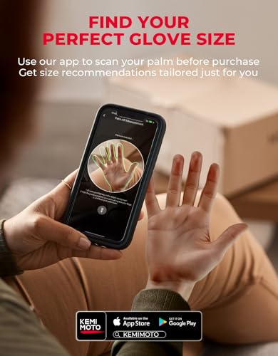 KEMIMOTO Men's Hard-Shell Touchscreen Motorcycle Gloves