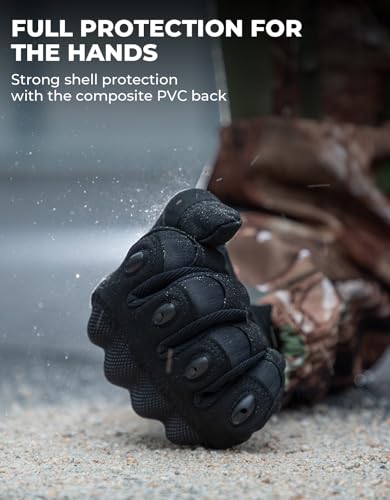 KEMIMOTO Men's Hard-Shell Touchscreen Motorcycle Gloves