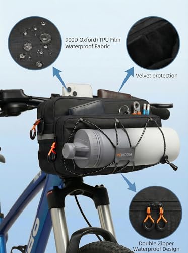 WINPRIM Bicycle Handlebar Storage Bag for Daily Cycling
