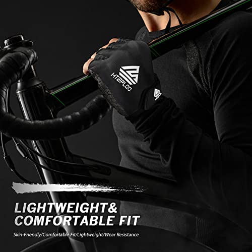 HTZPLOO Lightweight Half-Finger Padded Cycling Gloves