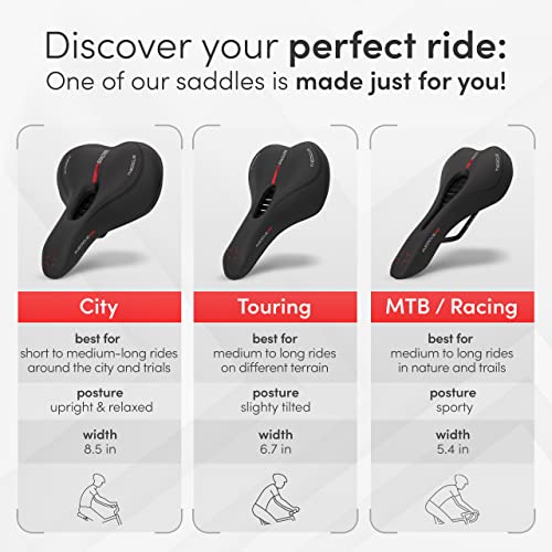 Wittkop Waterproof 5-Zone Comfort Bike Saddle for Men & Women