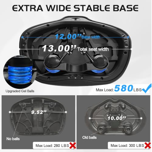 Oversized Noseless Padded Bike Saddle for Men and Women