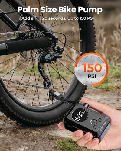 ETENWOLF S0 Mini Electric Bike Pump with Pressure Gauge