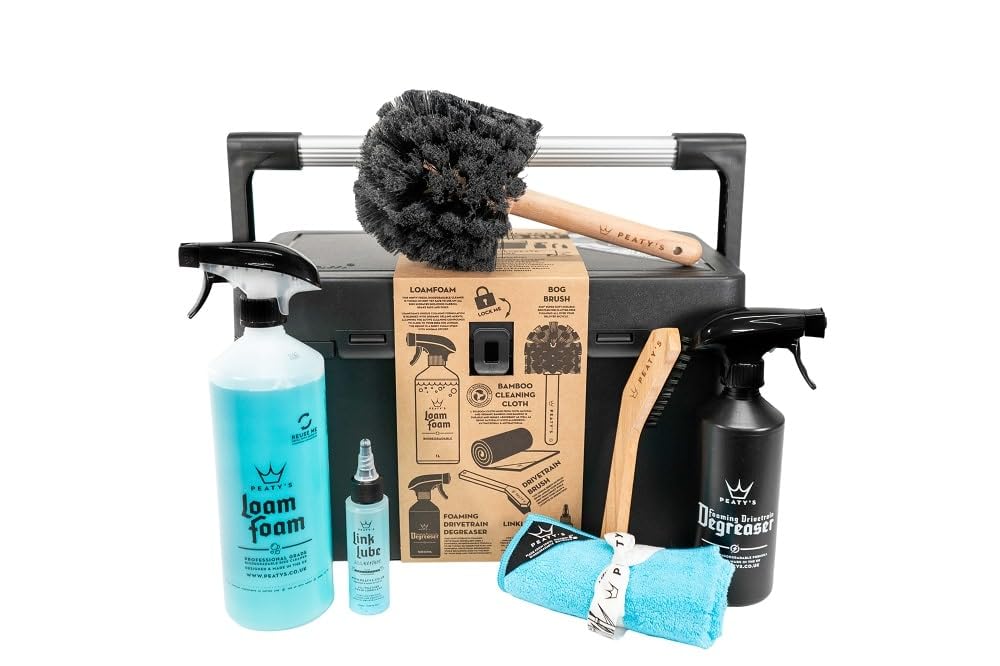 Peaty's Complete 7-Piece Bicycle Cleaning Kit, Black