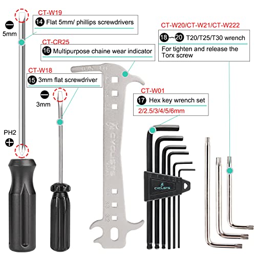 27-Piece Bicycle Repair and Maintenance Tool Kit