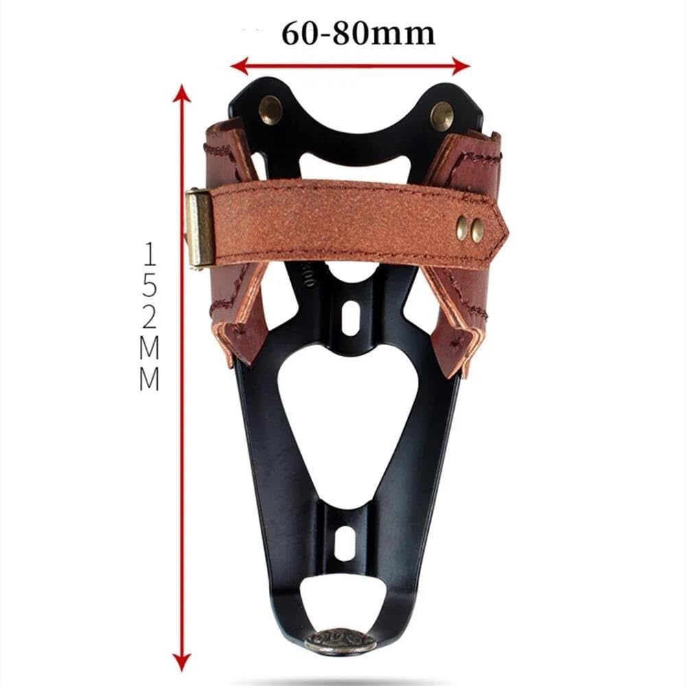 QUNMDYM Universal Retro Leather Bicycle Water Bottle Holder