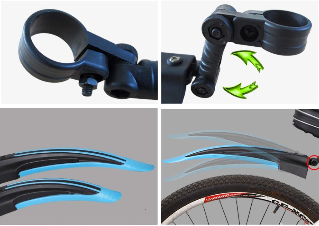 Free-fly Adjustable Front and Rear Bike Mudguard Fender Set
