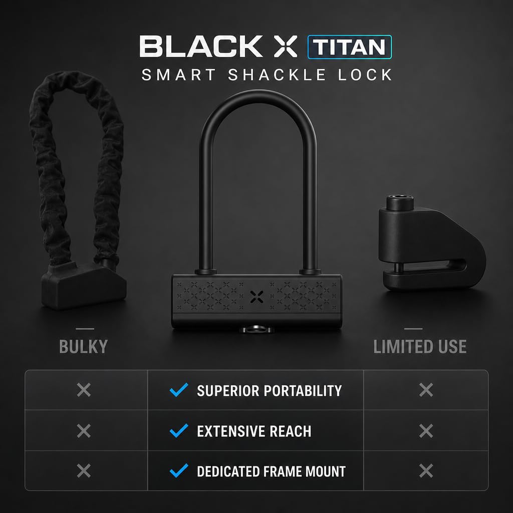 BLACK X Titan Smart Shackle Anti-Theft Security Lock