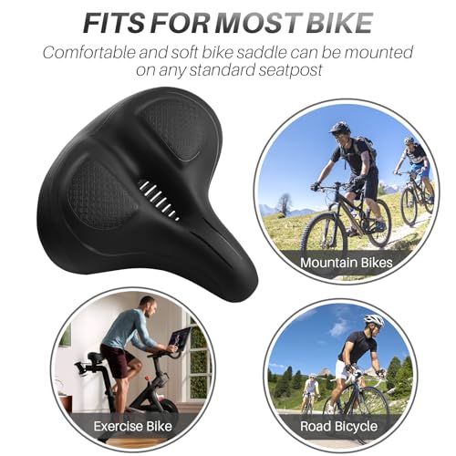 Oversized Padded Bike Seat Cushion for Peloton Exercise Bikes
