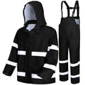 Niruoxn Waterproof Reflective Rain Suit with Bib Pants