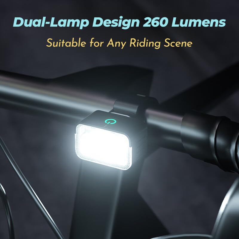KJTYSDM USB Rechargeable Bike Light Set for Trek Emonda SLR 9