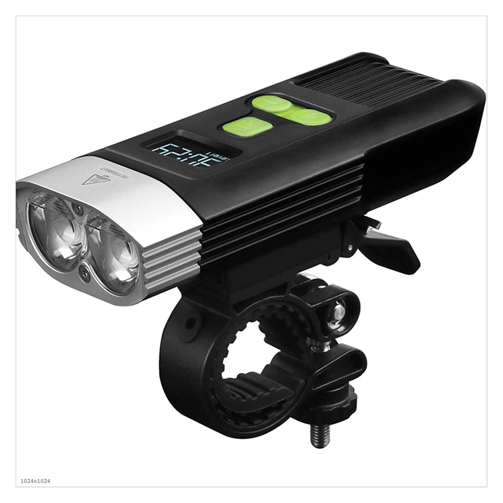 USB Rechargeable Waterproof LED Bike Headlight with Digital Display