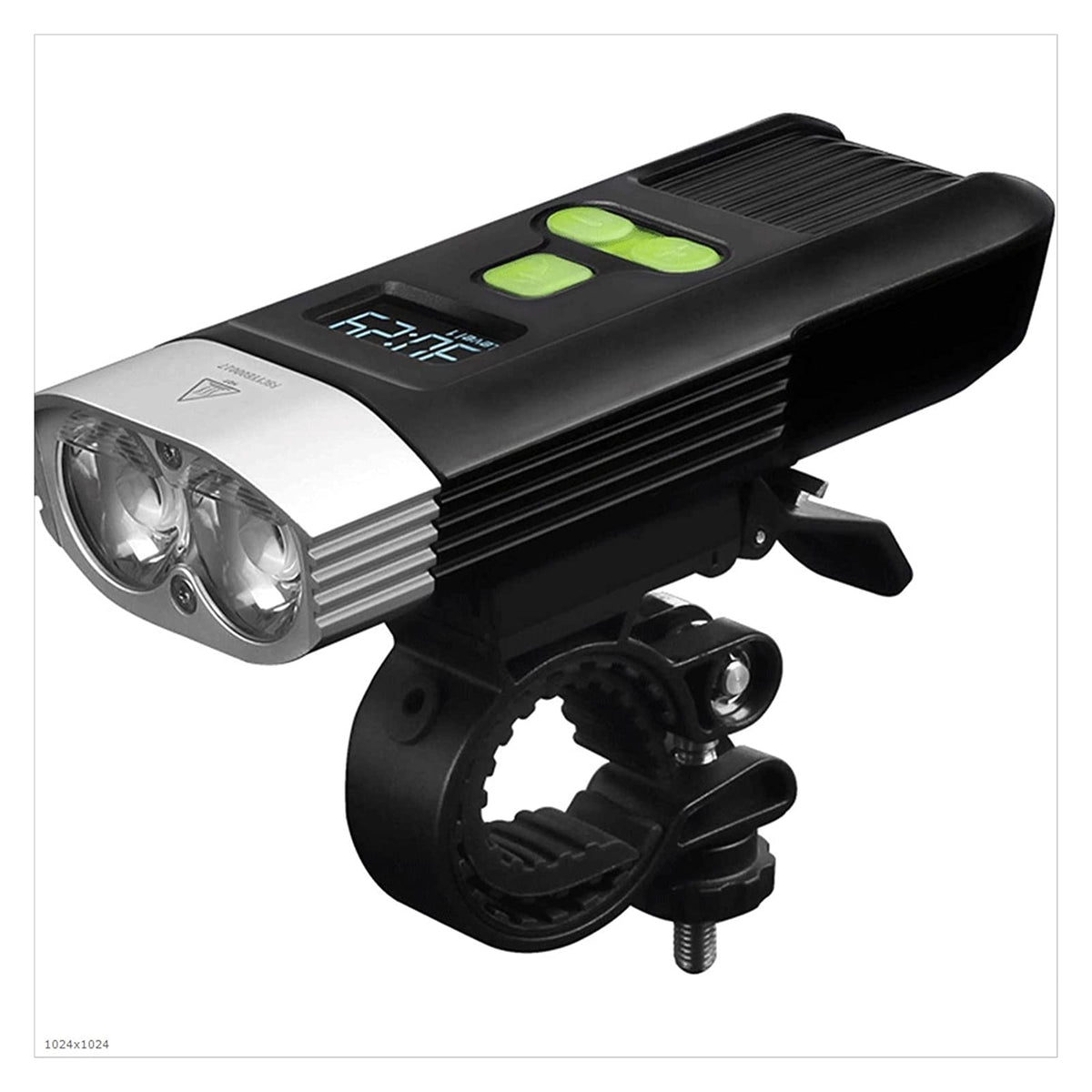 USB Rechargeable Waterproof LED Bike Headlight with Digital Display