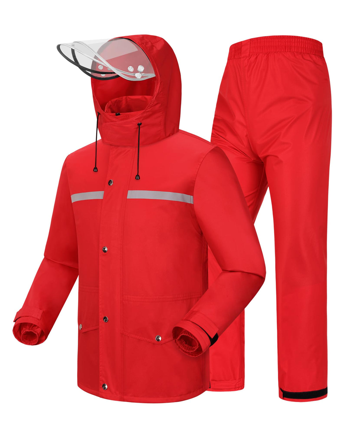 iCreek Unisex Hi-Vis Waterproof Reflective Rain Suit