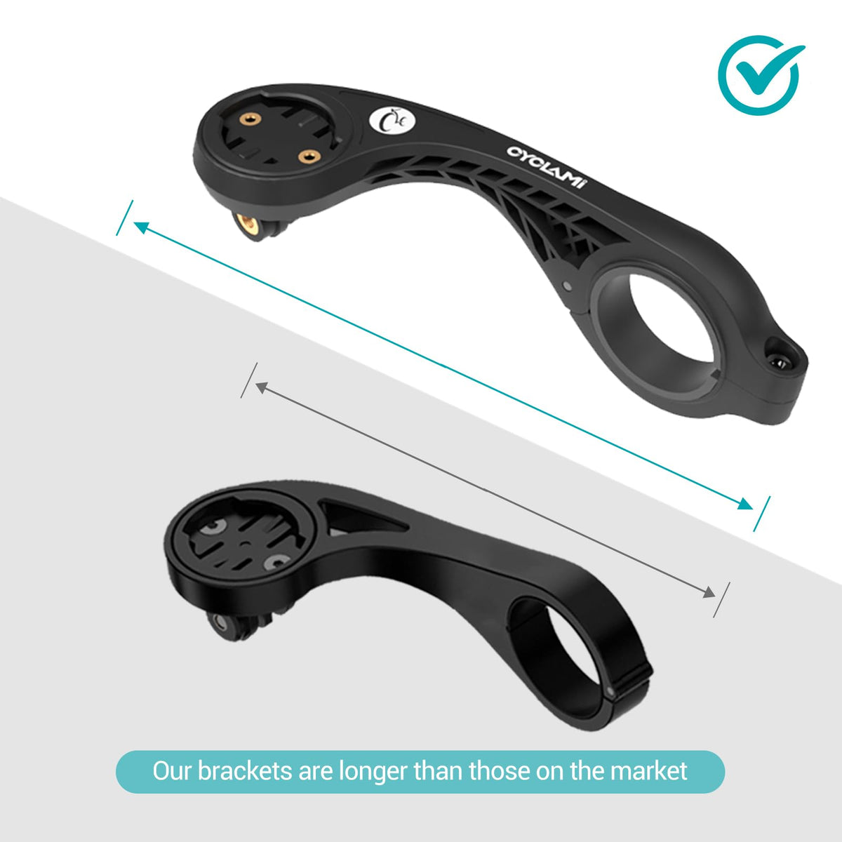 CYCLAMI Out-Front Bike Computer Mount for Garmin Edge GPS