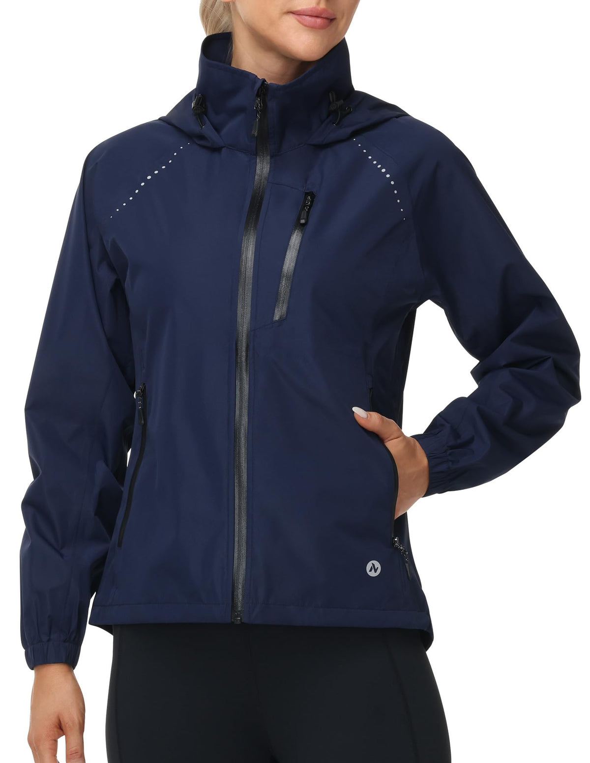 Nepest Women's Hooded Cycling Rain Jacket with UPF 50+