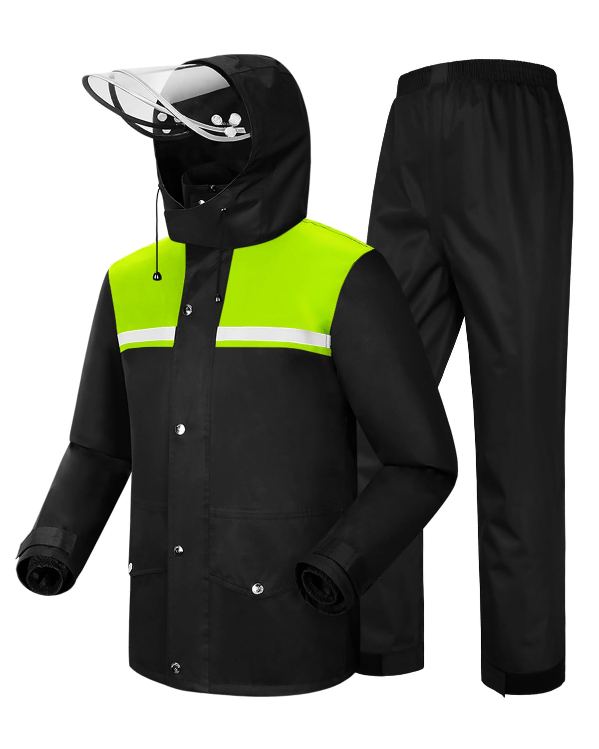 iCreek Unisex Hi-Vis Waterproof Reflective Rain Suit