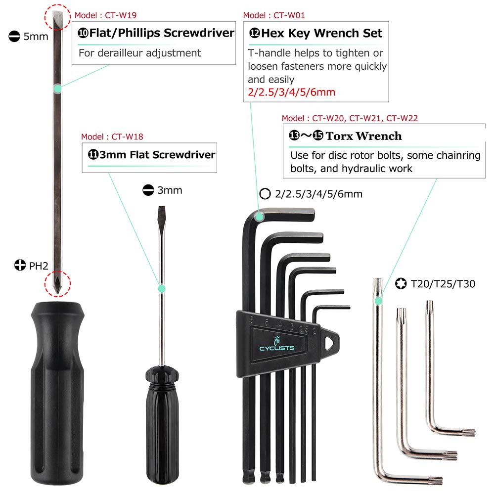 23-Piece Bicycle Repair and Maintenance Tool Kit with Case