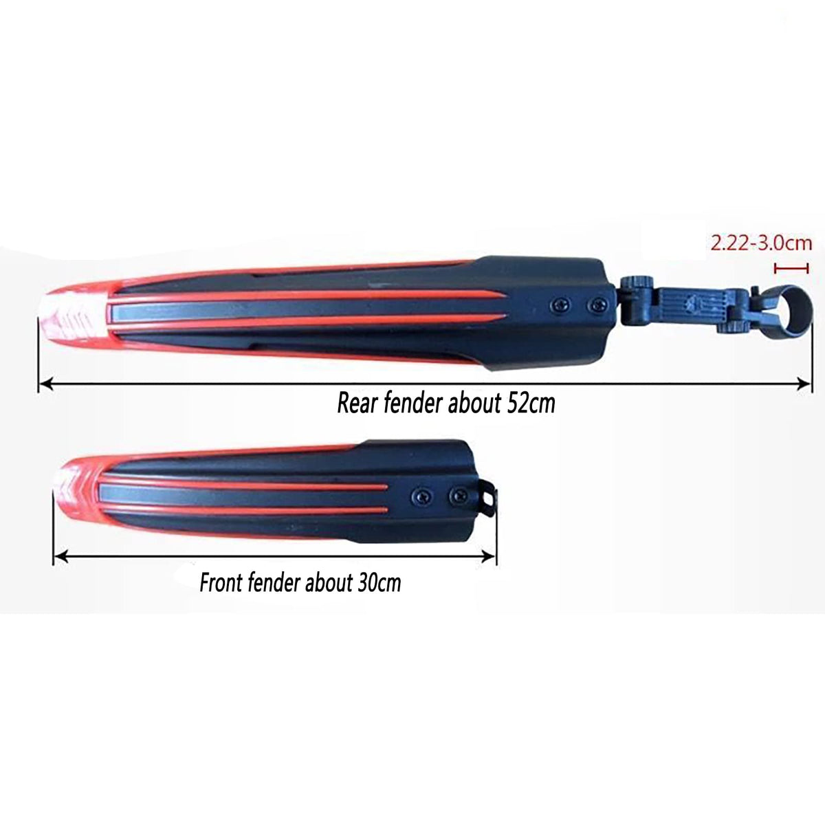 Rayblow Universal Full-Coverage Bike Fender Set with Reflectors