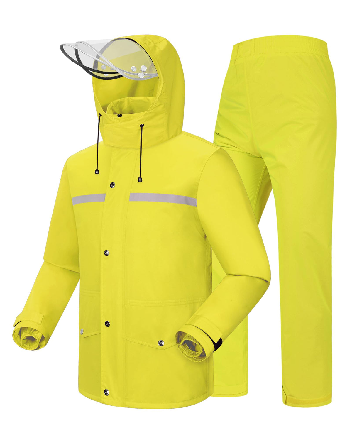 iCreek Unisex Hi-Vis Waterproof Reflective Rain Suit