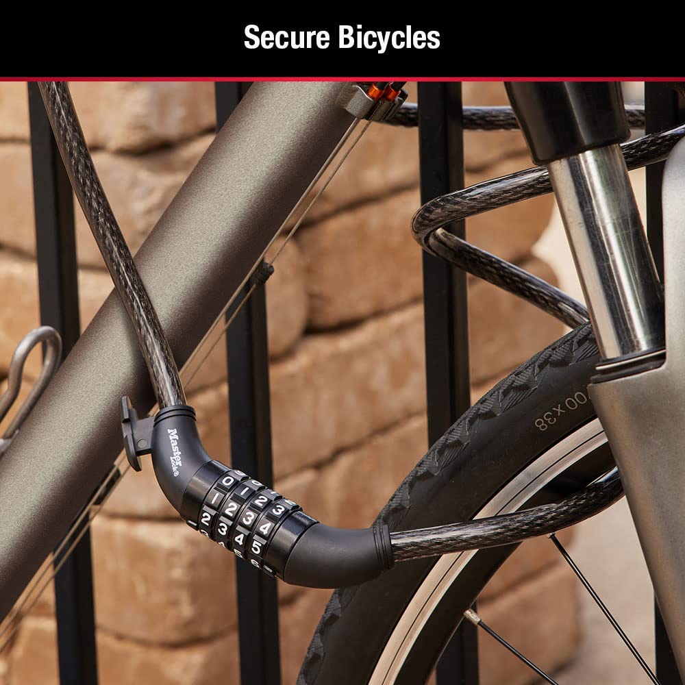 Master Lock Black Resettable Combination Bicycle Security Lock