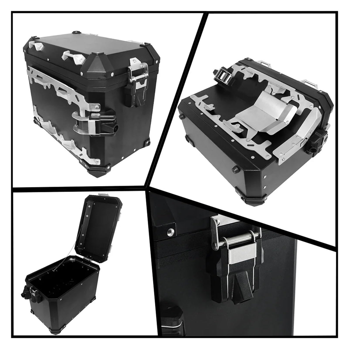 Kioxiuin Aluminum Motorcycle Rear Trunk Storage Top Case