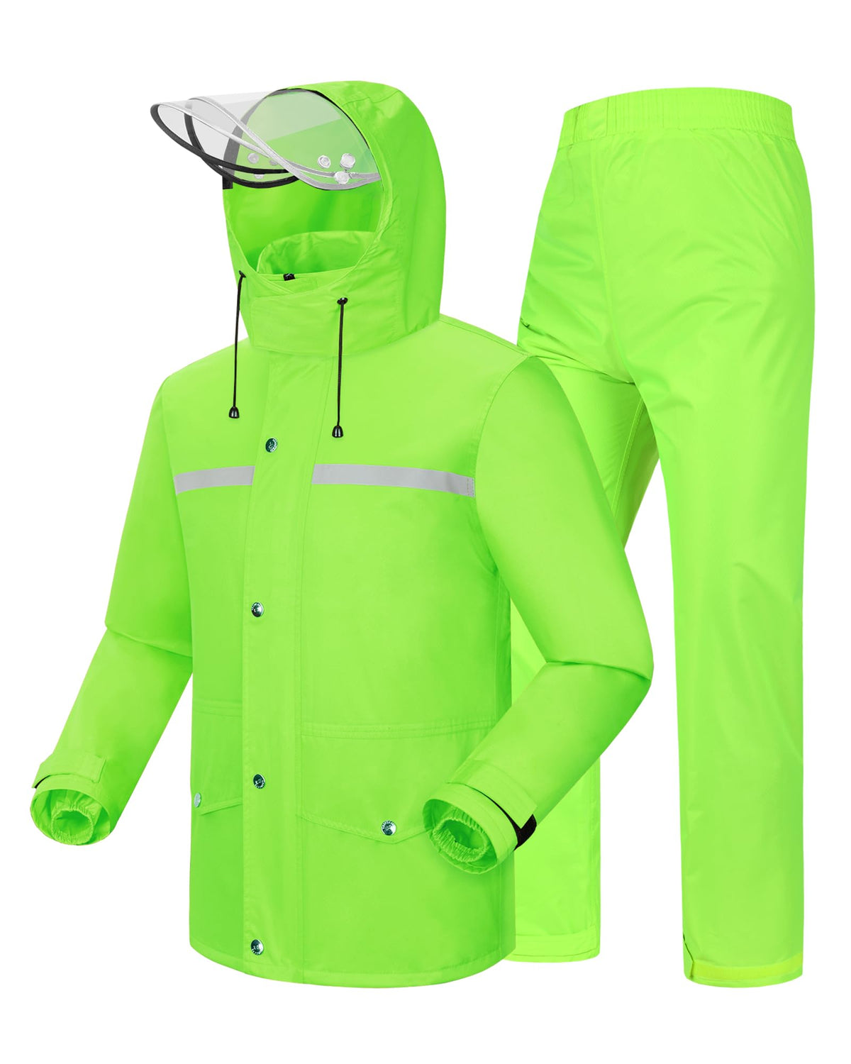 iCreek Unisex Hi-Vis Waterproof Reflective Rain Suit