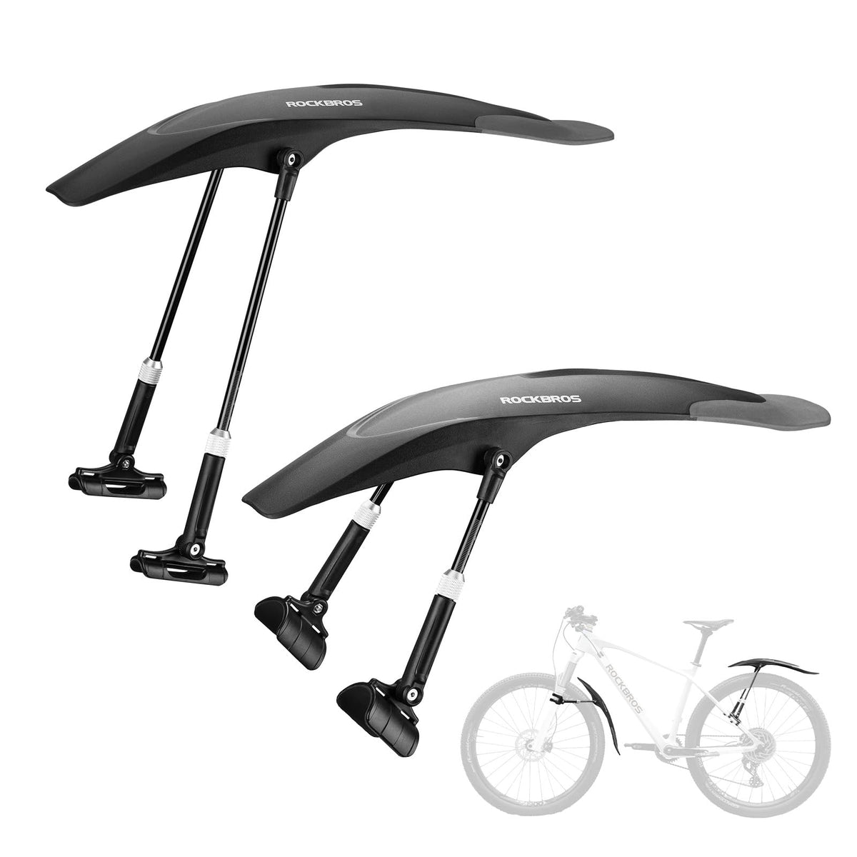 ROCKBROS Adjustable Bike Fender Set for 26–29 Inch MTB