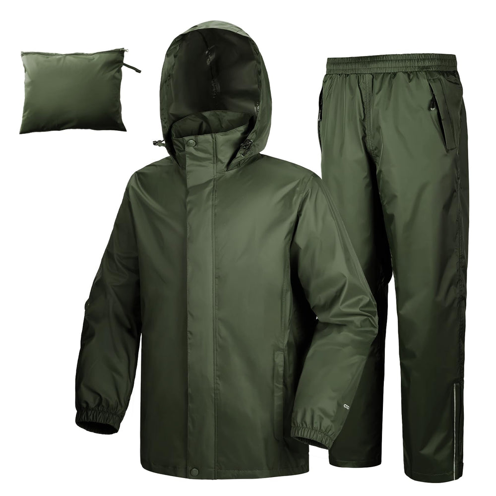 33,000ft Men's Lightweight Packable Waterproof Rain Suit