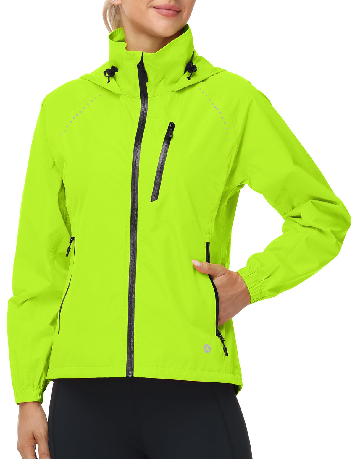 Nepest Women's Hooded Cycling Rain Jacket with UPF 50+
