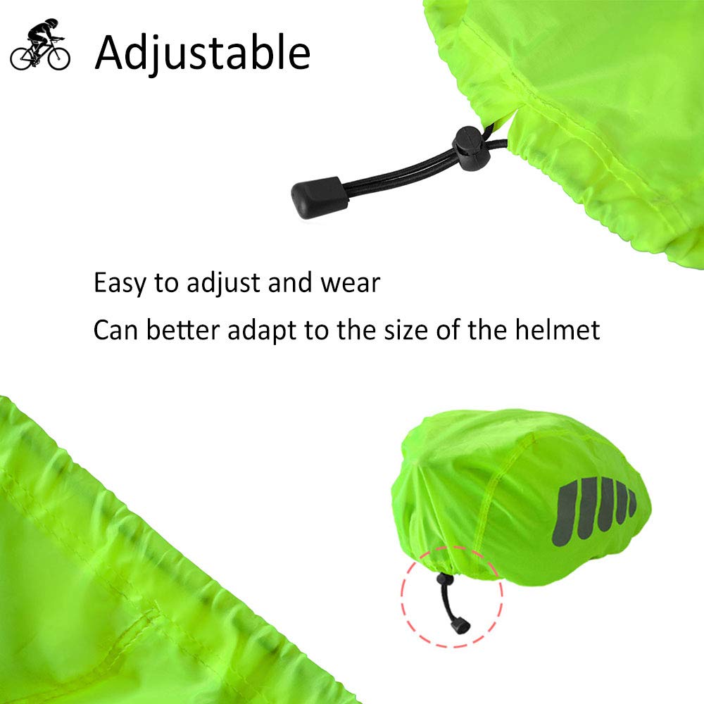 AYAMAYA Waterproof Bike Helmet Rain Cover with Reflective Strip