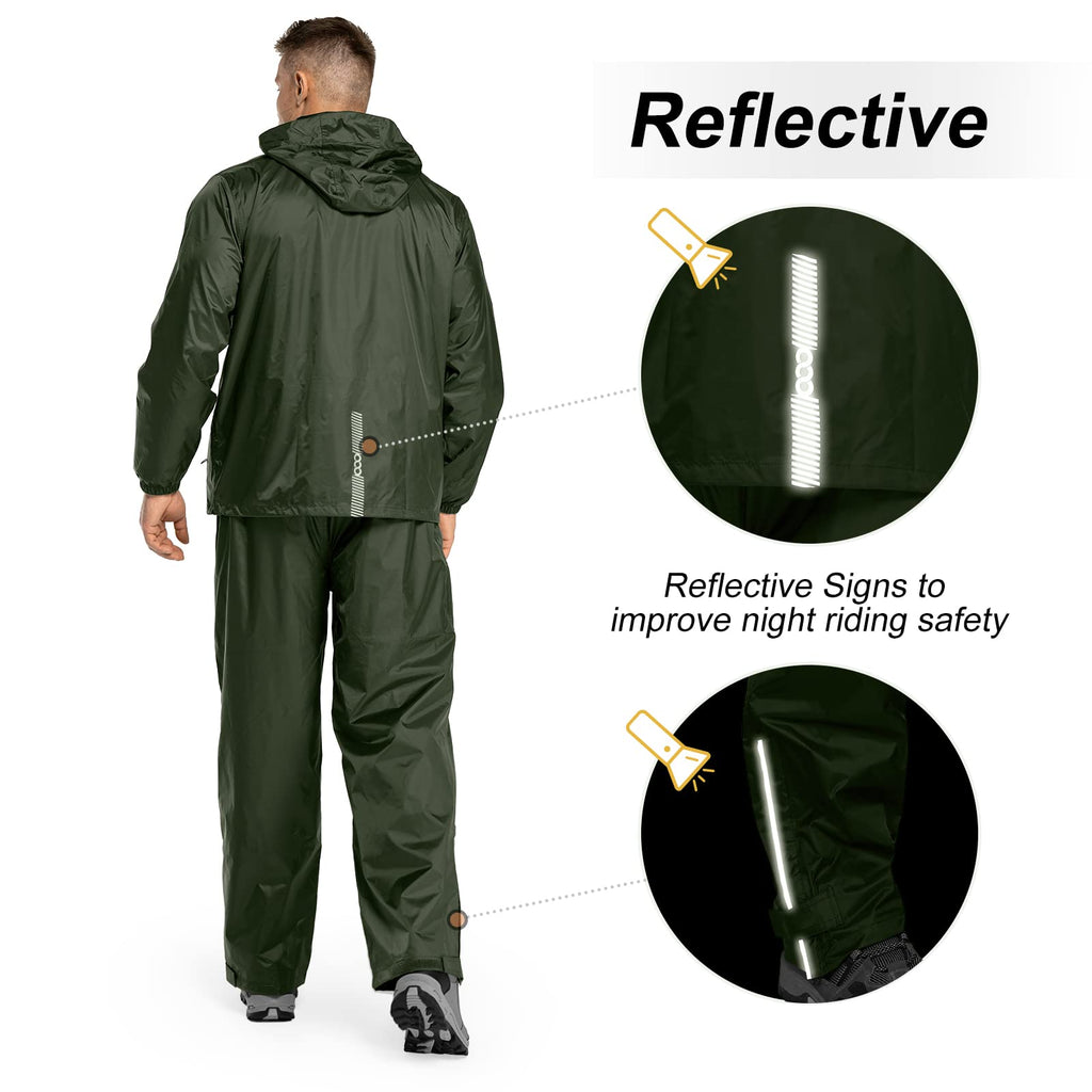 33,000ft Men's Lightweight Packable Waterproof Rain Suit