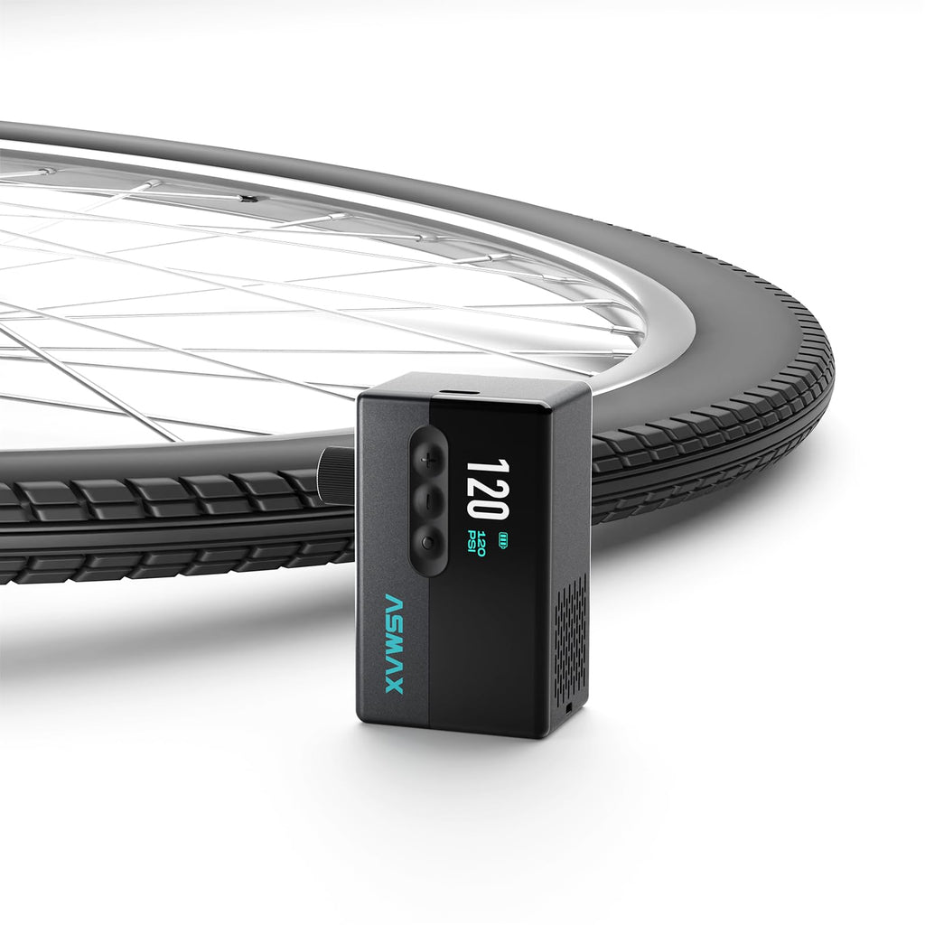 ASMAX T30 Mini Electric Bike Pump with Pressure Gauge