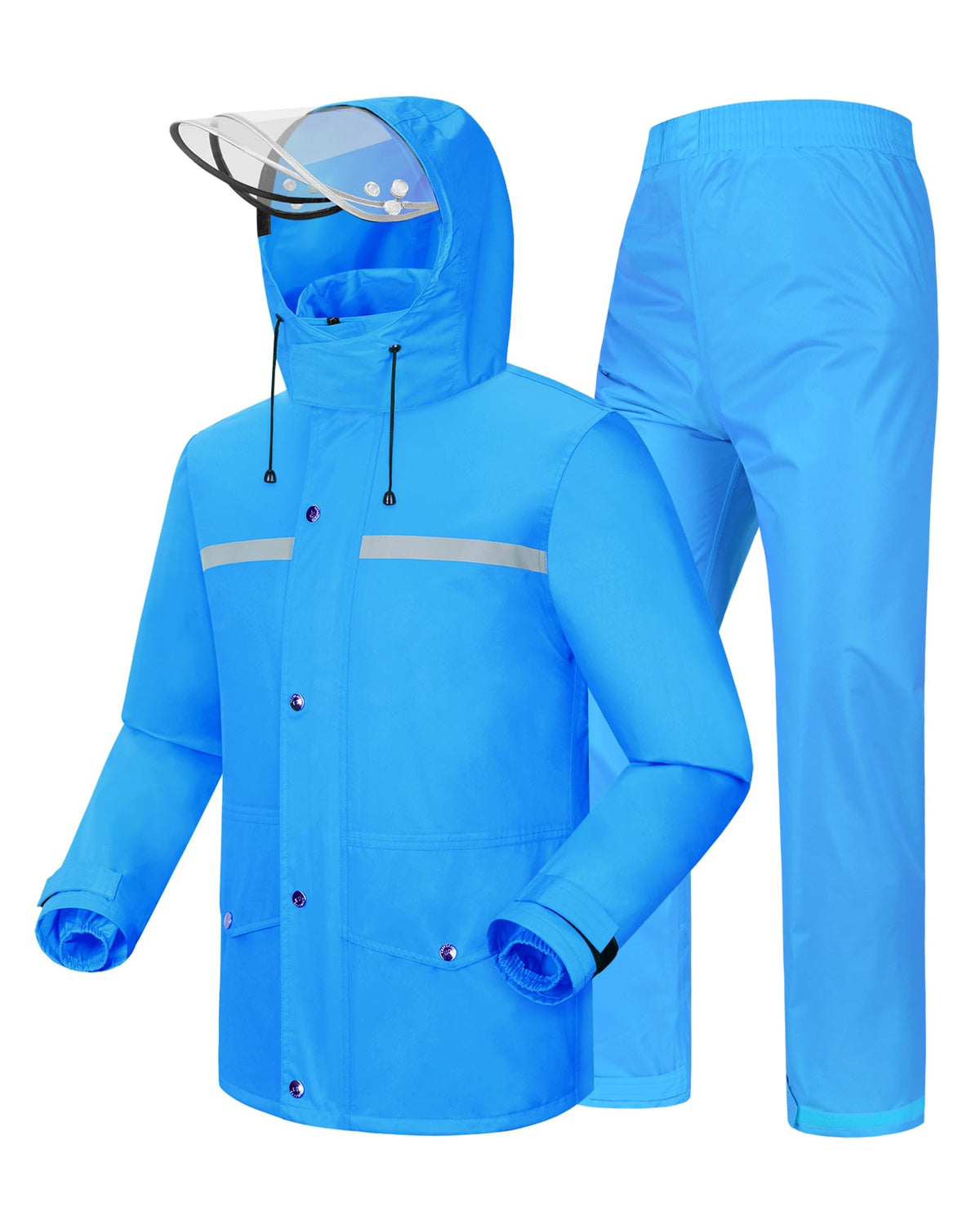 iCreek Unisex Hi-Vis Waterproof Reflective Rain Suit