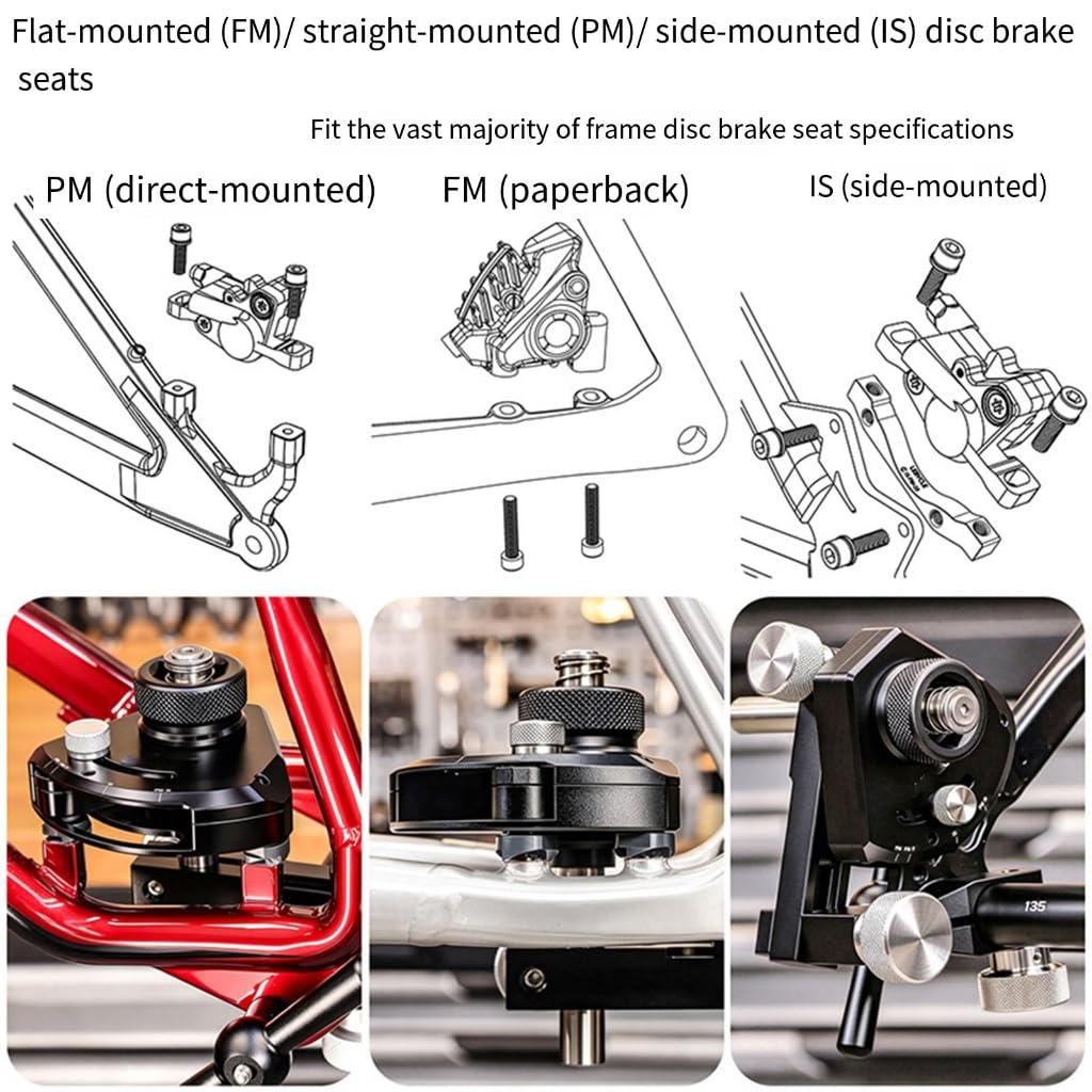 Greabuy Steel Bike Brake Mount Facing and Alignment Tool Set