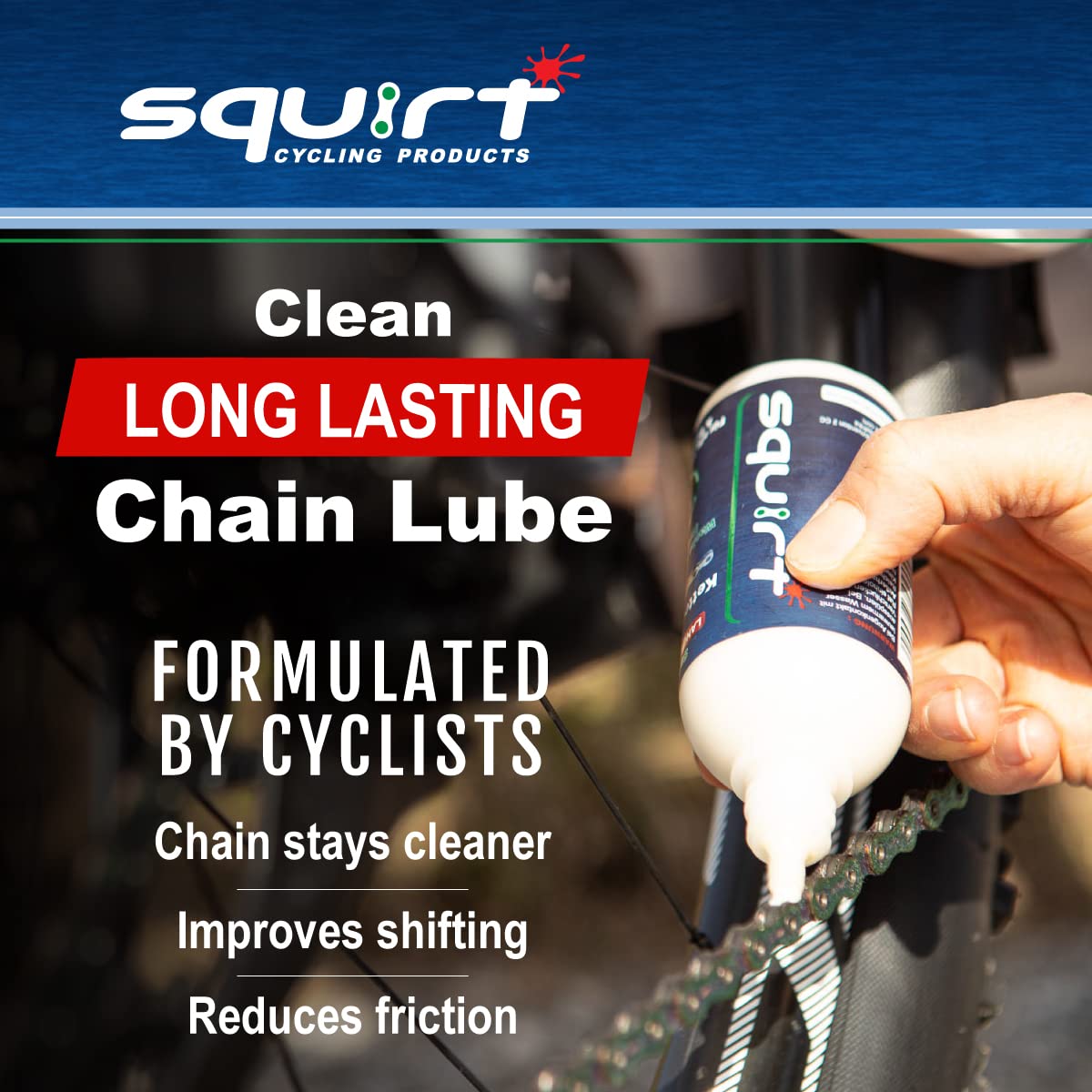 Squirt 500ml All-Weather Bike Chain Lube & Cleaner Bundle