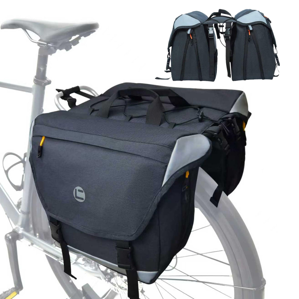 Kinetrail Bicycle Rear Rack Pannier Bag for Commuting
