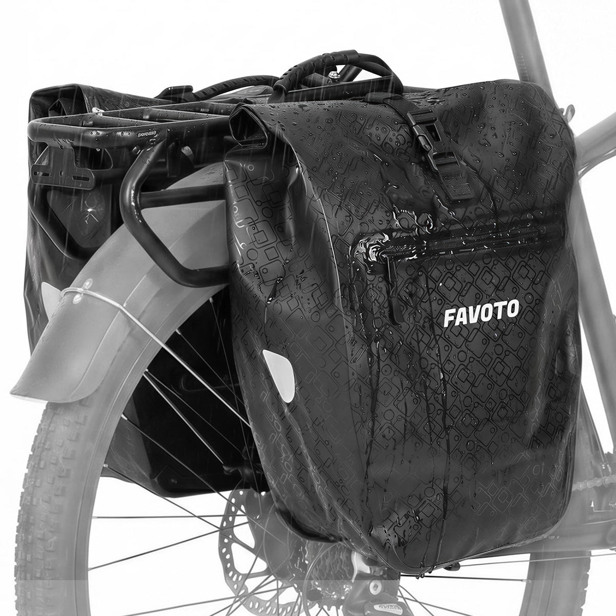 Favoto 2-Pack Waterproof Quick-Release Bike Pannier Bags