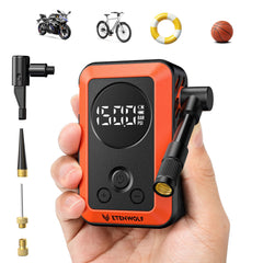 ETENWOLF S0 Mini Electric Bike Pump with Pressure Gauge