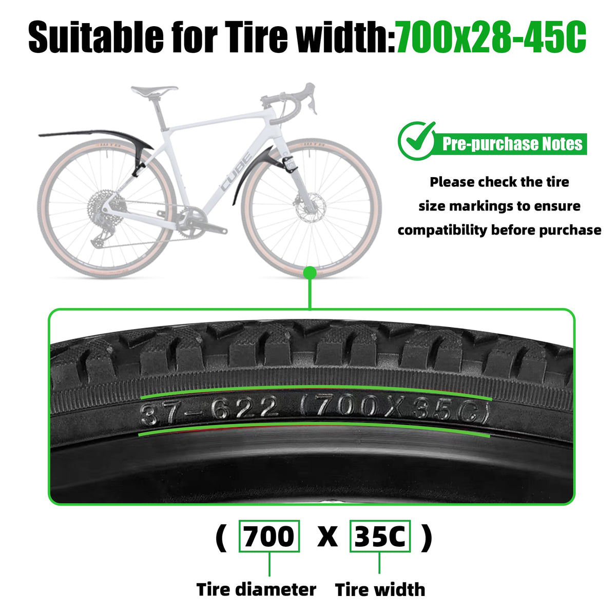RBRL Quick-Release Adjustable 28-Inch Road