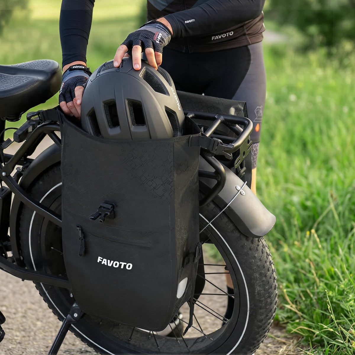 Favoto 2-Pack Waterproof Quick-Release Bike Pannier Bags