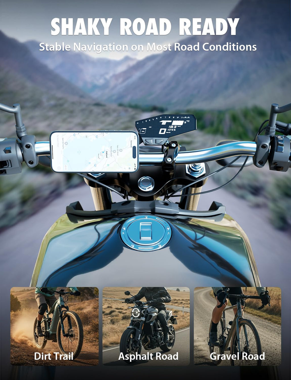 Bracketron MagAlign MAX MagSafe Magnetic Bike Phone Mount