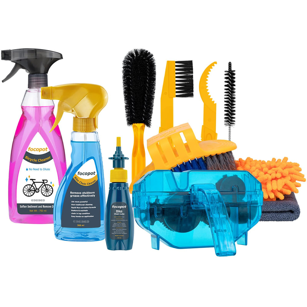 focopot Bike Chain Cleaning Kit with Degreaser and Lubricant