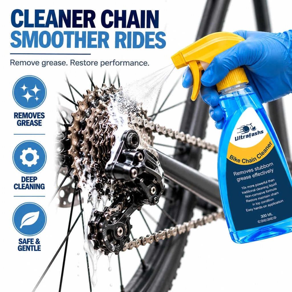 13-Piece Bike Cleaning Kit with Degreaser, Lube & Chain Scrubber