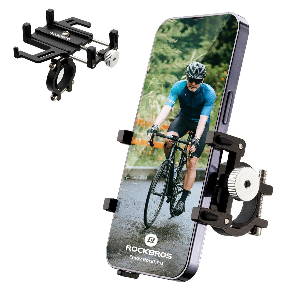 ROCKBROS 5-Claw Anti-Shake Bike and Motorcycle Phone Mount